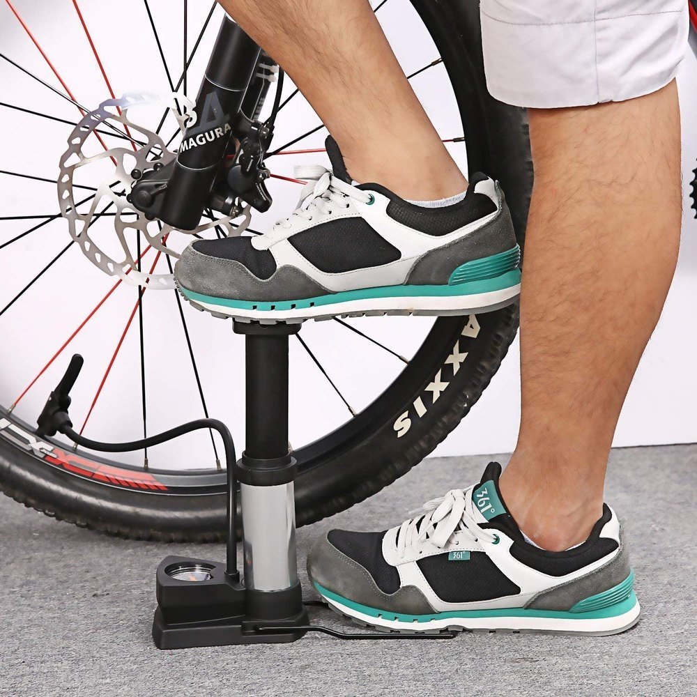 Protable Foot Activated Floor Bicycle Air Pump