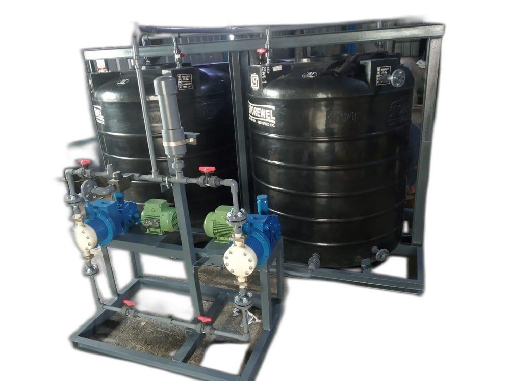 Manual Diaphragm Liquid Chlorine Dosing System, 6000 Lph