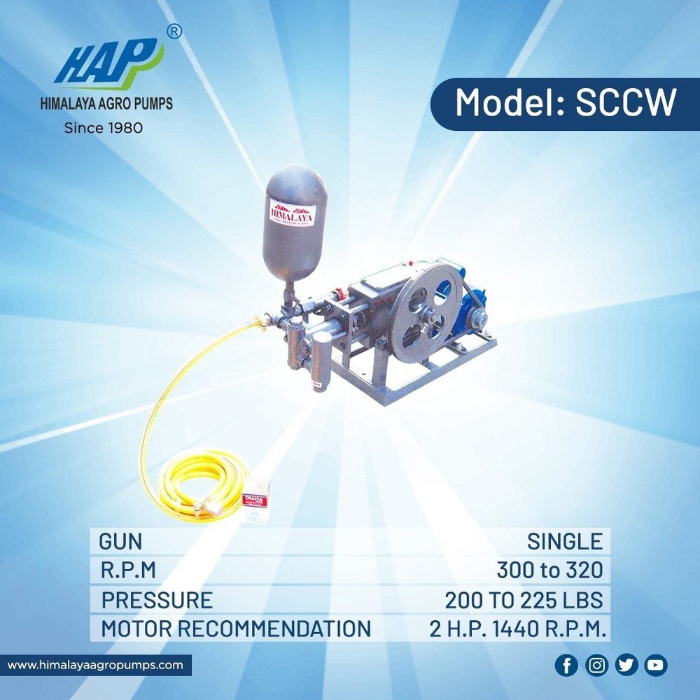 2 H.p Himalaya Single Cylinder Car Washing Pump, Model Name/Number: Sccw