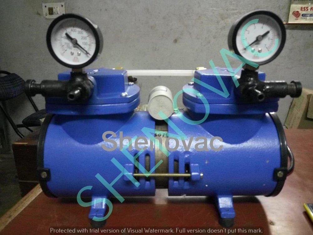 SHENOVAC Double Stage Oil Free Diaphragm Vacuum Pump, Max Flow Rate: 10 LPM To 75 LPM, Model Name/Number: SVD