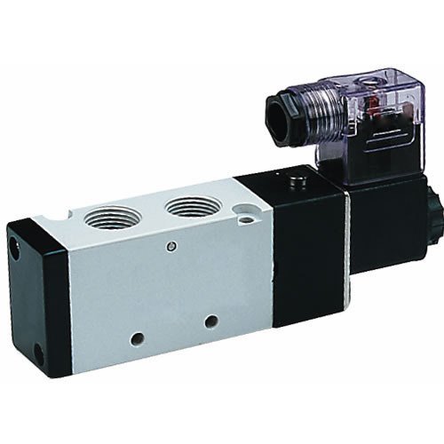 Grey, Black Aluminium Solenoid Valve