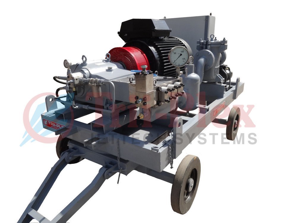 100-150 hp Industrial High Pressure Water Hydro Jetting Pump Systems