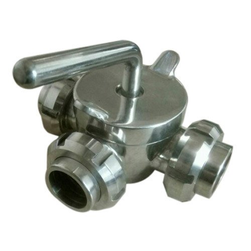 Stainless Steel Three Way Plug Valve, Size: 1/2 To 4