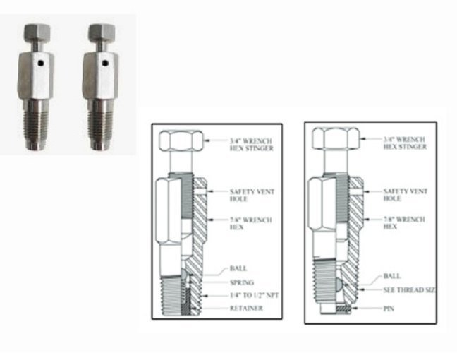 Packing/Bonnect Injection Fittings, Size: 1/4, 3/8 & 1/2