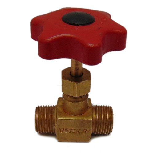 Vk Brass Needle Control Valve, 1/2 L X 1/2 R