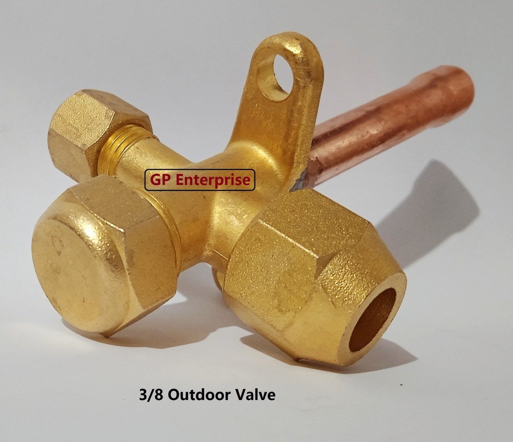 GP Brass 3/8-ODU Valve (Straight & Bend), For Refrigeration Industry