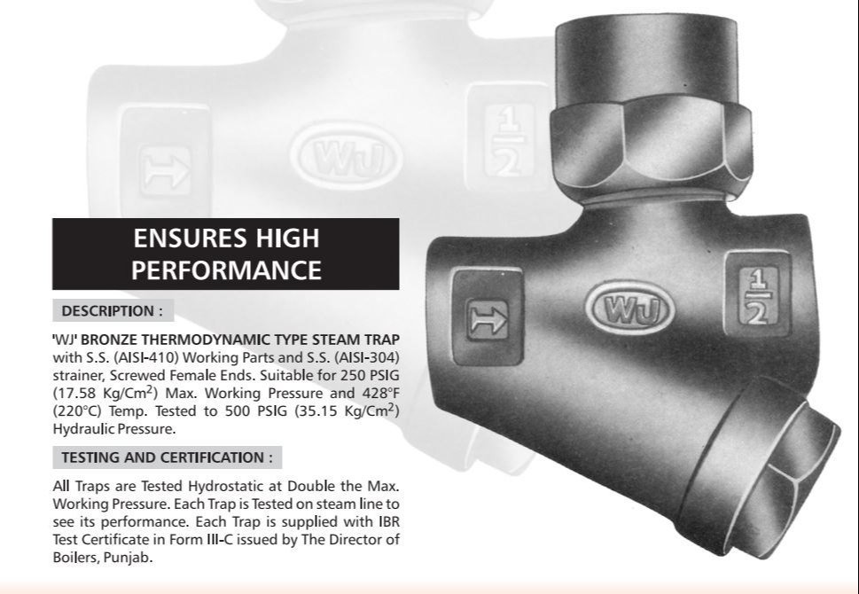 Wj Bronze Thermodynamic Td-3 Steam Trap