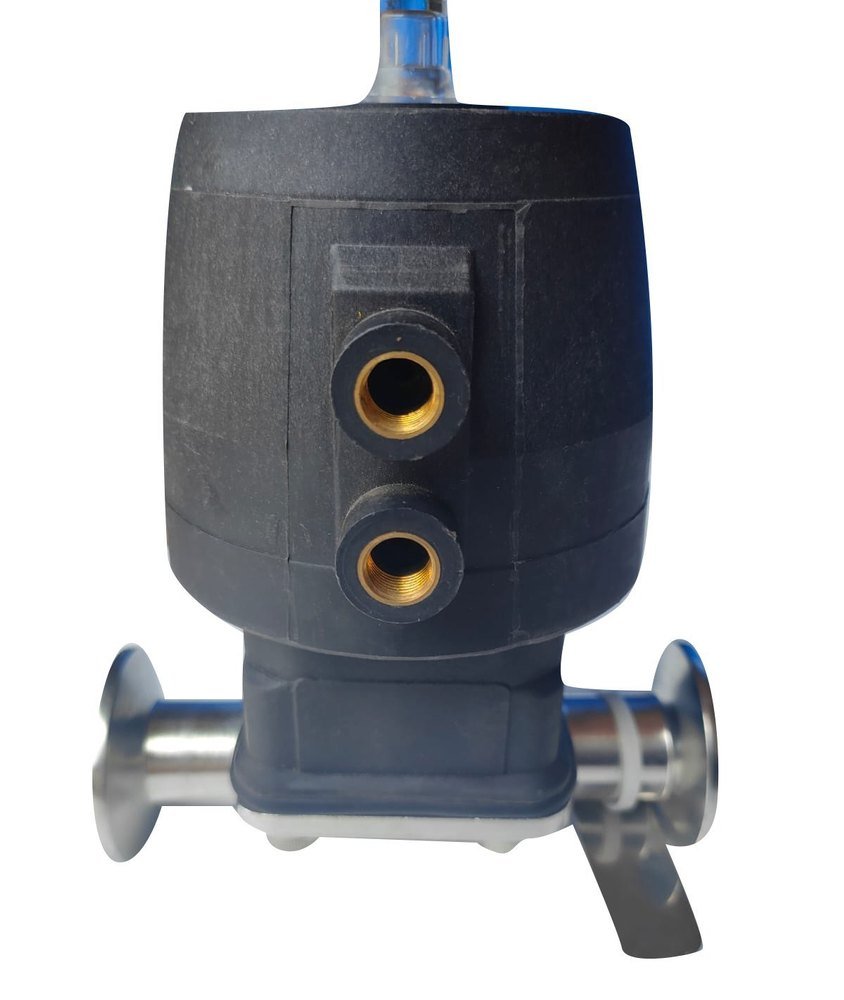 Plastic(upper) Sockets Pneumatic Sanitary Diaphragm Valve, For Gas Fitting, Size: 1 Inch (d)