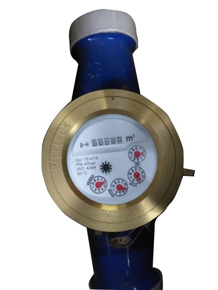 Brass Analog Aquamet Water Meter, Line Size: 15MM, Isi 4064