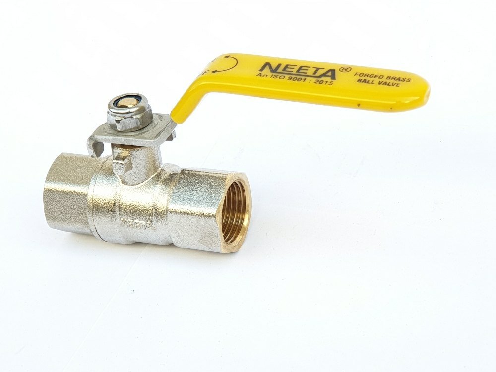 Forged Brass Ball Valve Silver Gold Finish, S.S.Handle, Premium Quality