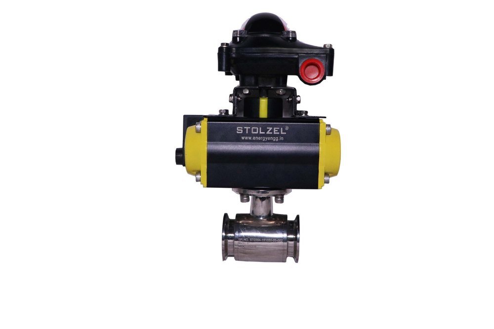 STOLZEL Pneumatic Hygenic Pharma Ball Valve TC End, Size: 15nb To 100nb (1/2 To 4)