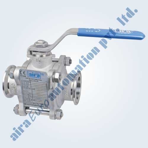 Stainless Steel 3 Piece Design Ball Valve Triclover Ends, Model Name/Number: Btc, Size: 1/2 To 4