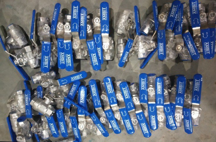 PN40 Stainless Steel SS Ball Valves, Steel Grade: CF8, Size: 1/4 To 2