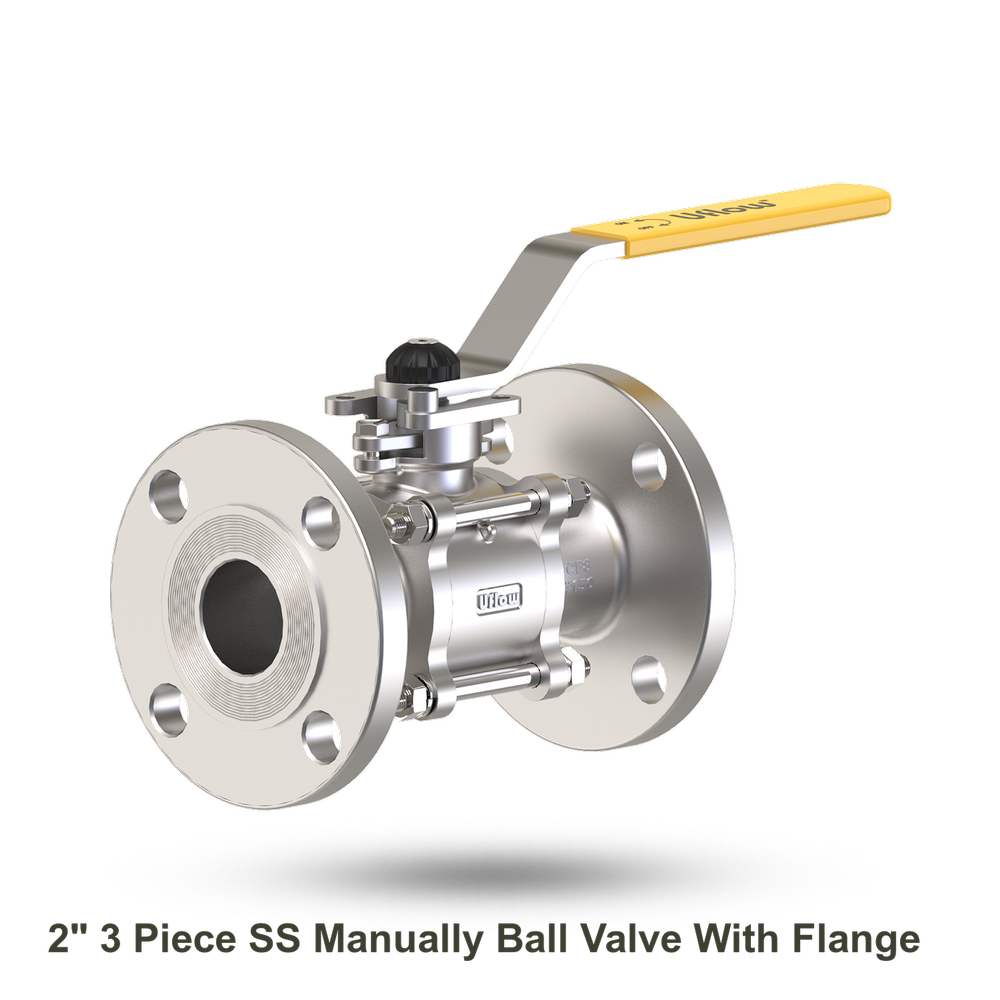 Stainless Steel ISO5211 2 3 Piece SS Manually Ball Valve With Flange, For Industrial, Model Name/Number: BCP8BFM