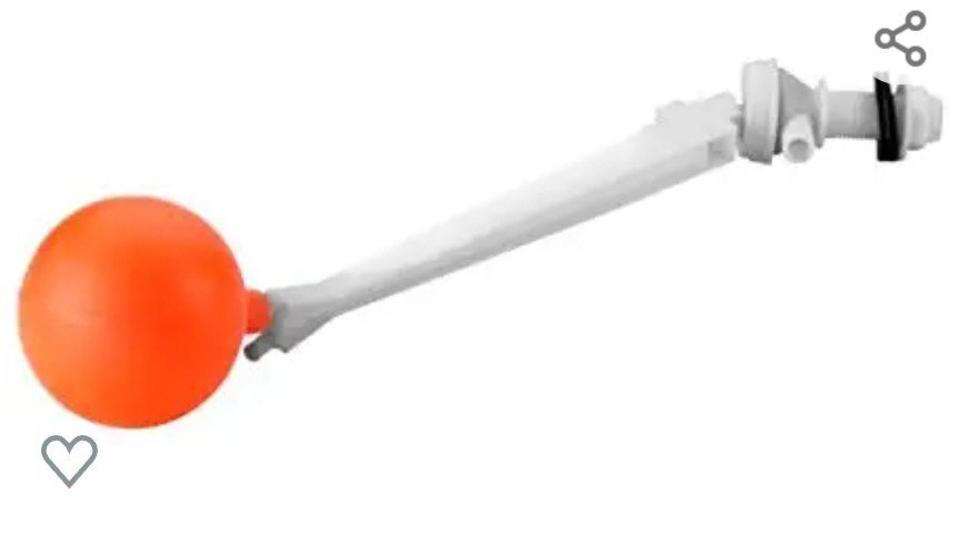 15 mm Pvc Long Ball Cock, For Cistern, Size: Medium