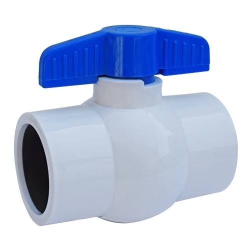 White PP Solid Ball Valve