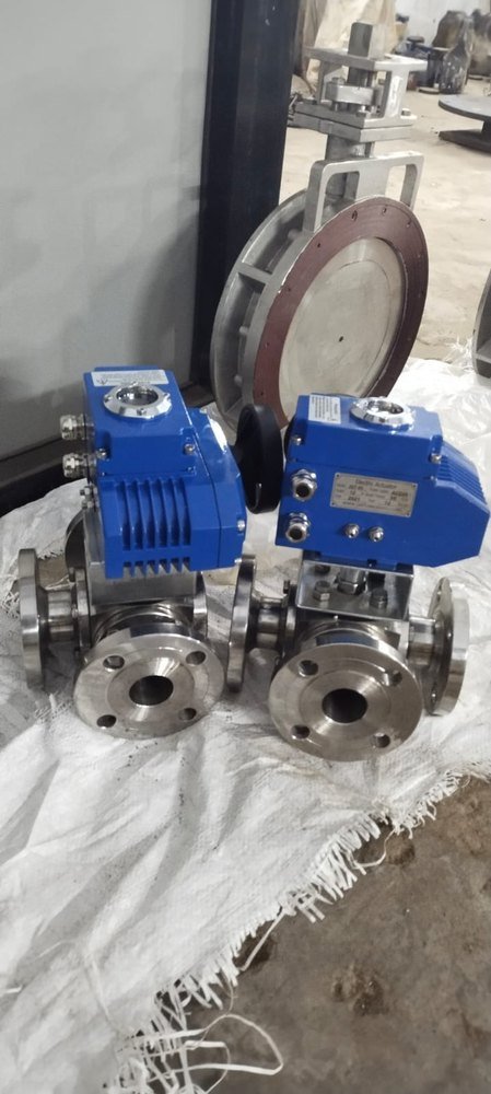 Stainless Steel Motorized 3way Ball Valve, Size: 50 MM