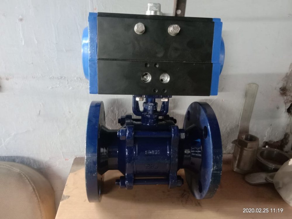 Double Acting Mild Steel Pneumatic Actuator Operated Ball Valves, Valve Size: 50 mm, Size: 50MM