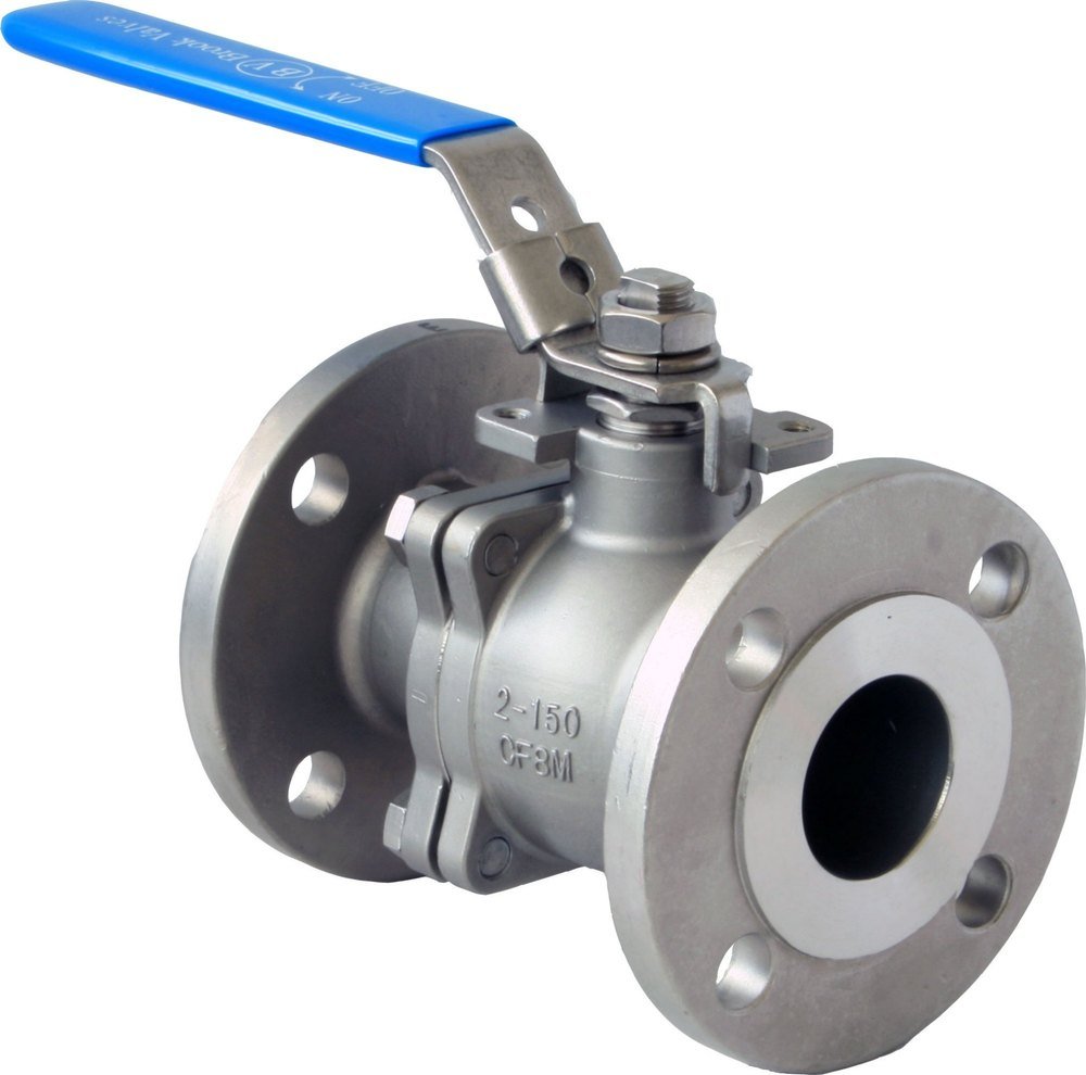 SS 2 Piece Flanged Ball Valve, For Industrial, 4 Nos