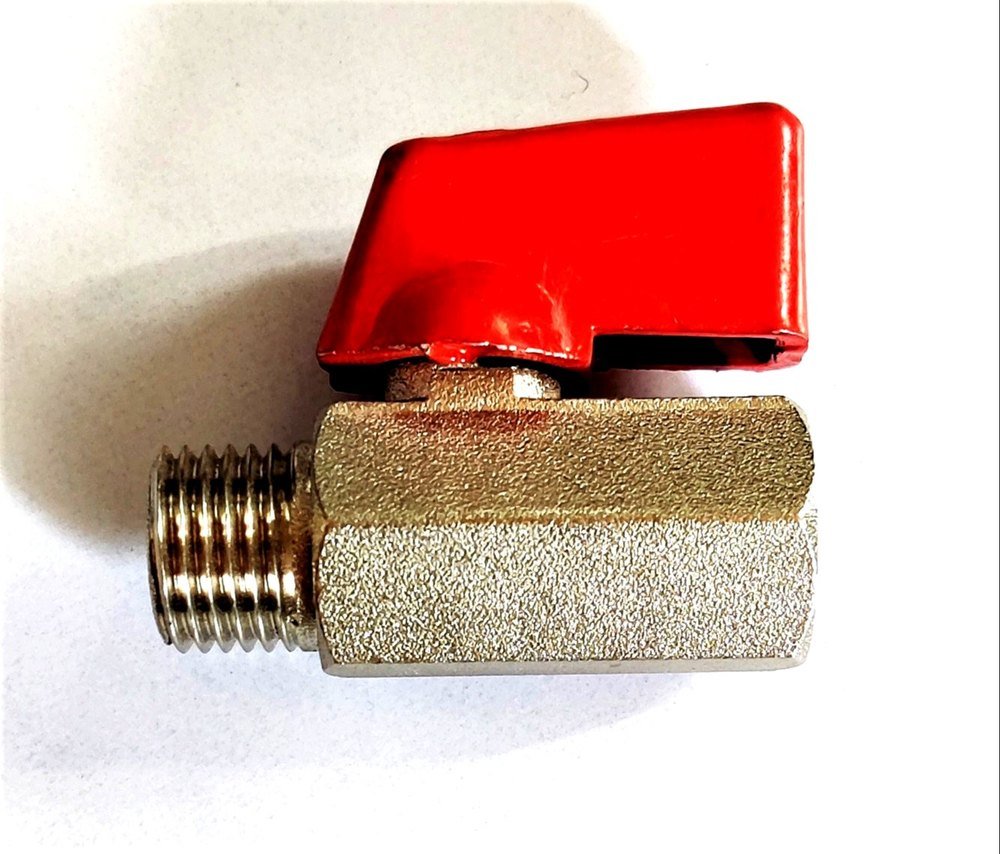 Compressor Medium Pressure Brass Male Female Mini Ball Valve, Size: 1/2