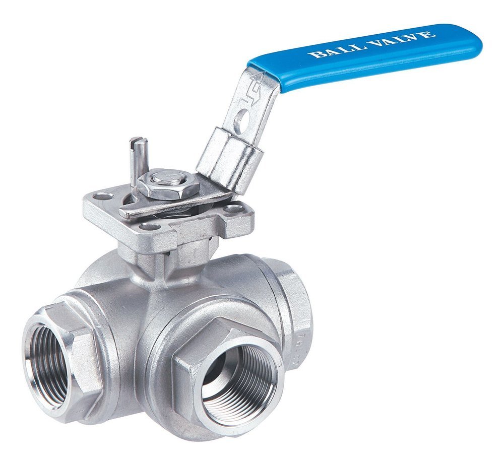 Stainless Steel Screwed L Port Ball Valves, Size: 1/4\'\'-4\'\'