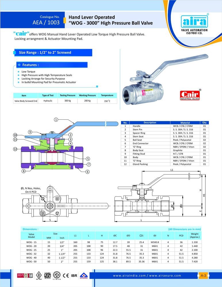 SS API 6D Approved Manual Gear Operated Ball Valve