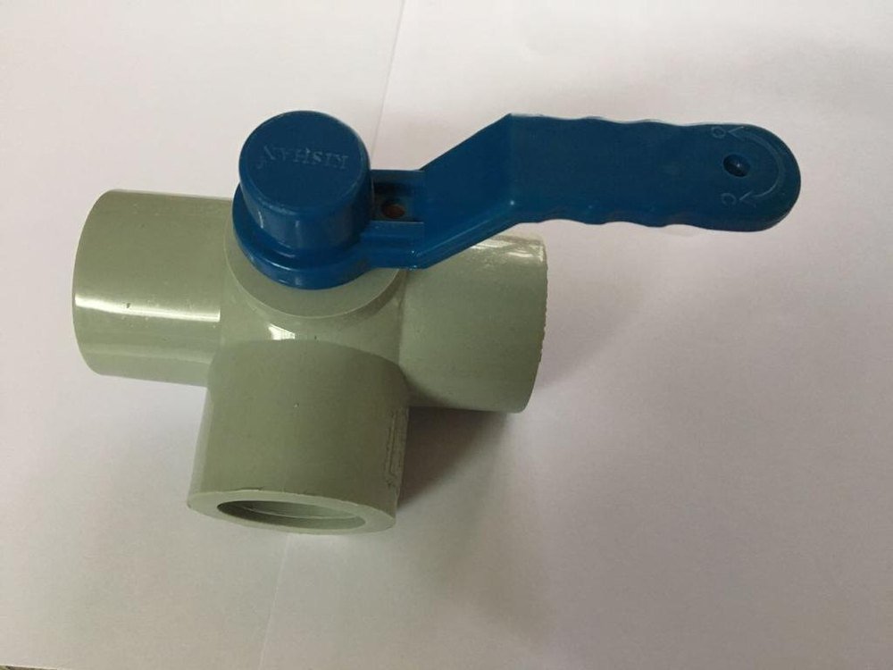 Three Way Plastic Ball Valve, Size: 15mm To 100mm