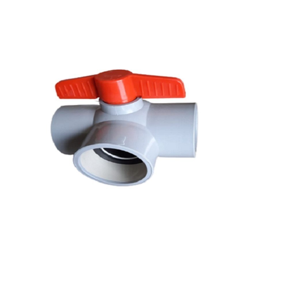 padraj polypropylene PVC 3 Way Valve, For Water, Size: 15mmx1/2