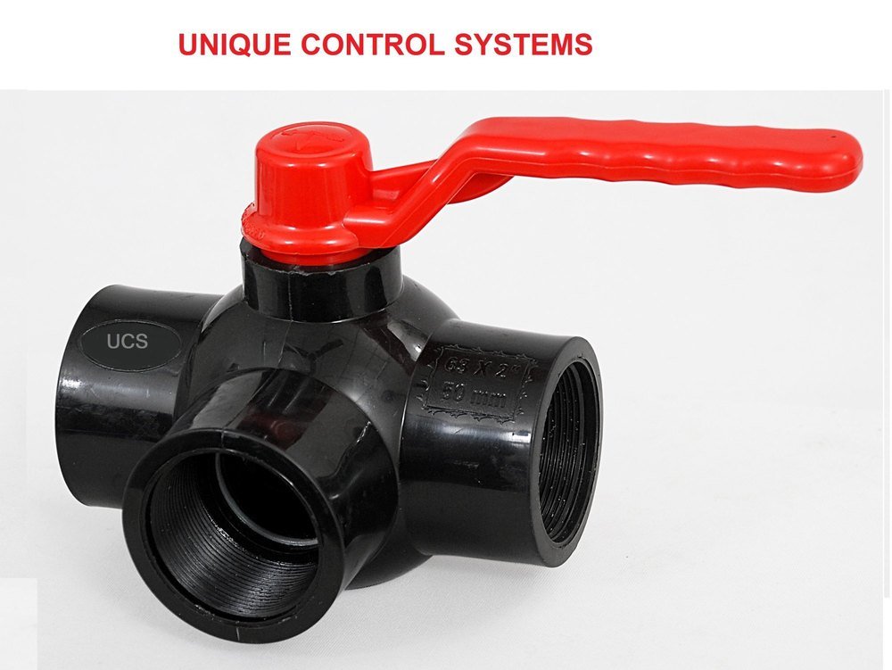 3 Way Black Pvc Ball Valves