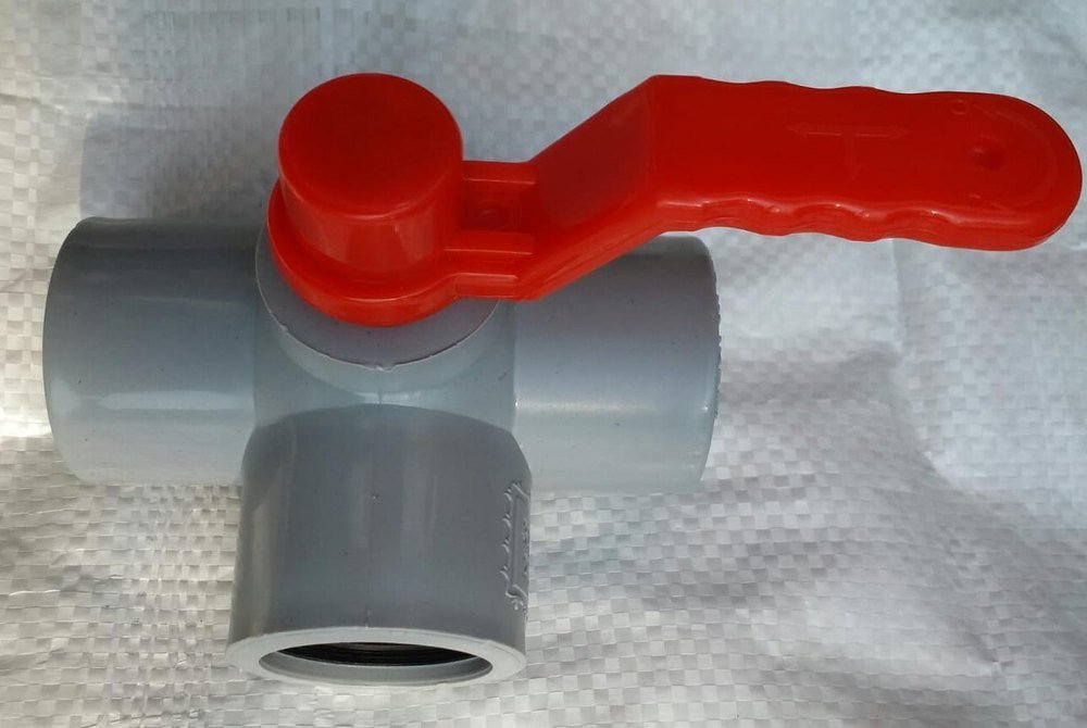 Polypropylene Three Way Ball Valve, Size: 1/2 To 4 (15mm To 110mm)