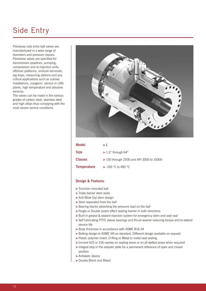 Side Entry & Top Entry Ball Valves