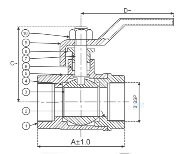 1 Inch Chrome Finish Forged Brass Ball Valves, For Water