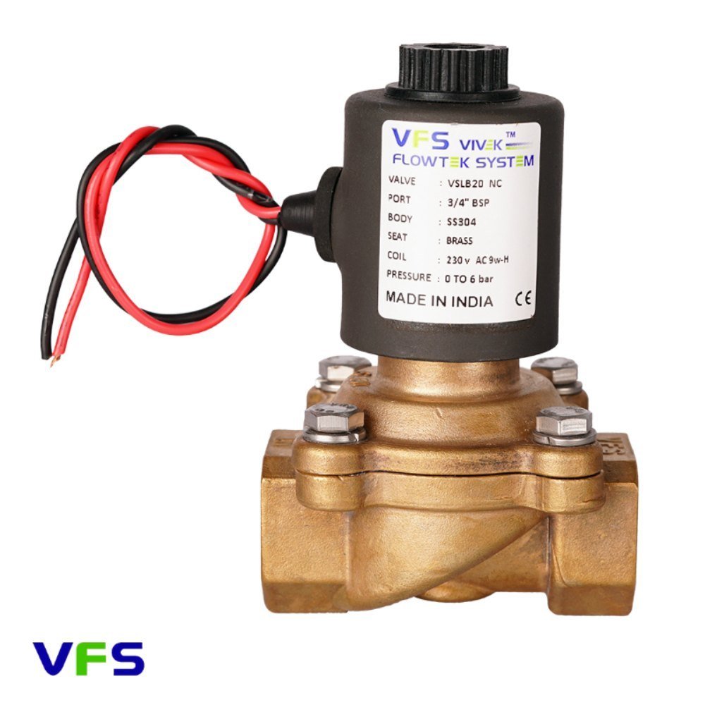 Water VFS Brass Solenoid Valve, For Industrial