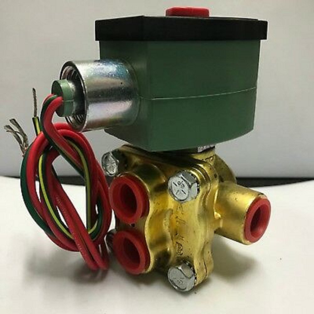 Asco 8342g003 4-Way Brass General Service Solenoid Valve 3/8 120/60ac