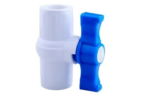 Kamnath White and Blue UPVC Ball Valve, Size: 1/2 Inch