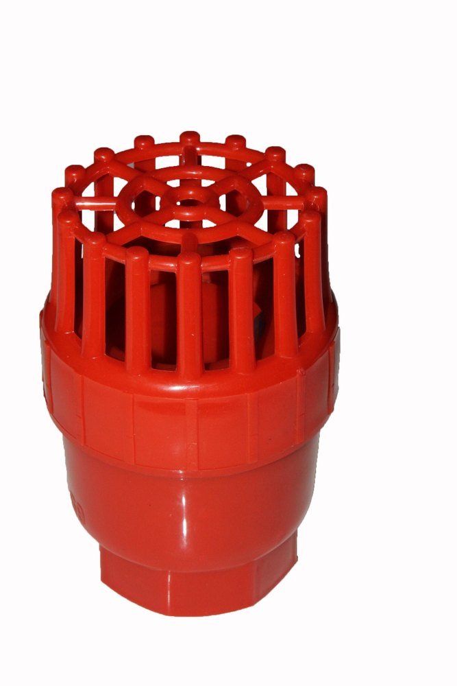 Red & Black Plastic PVC Foot Valve, Size: 15mmx1/2 To 100mmx4