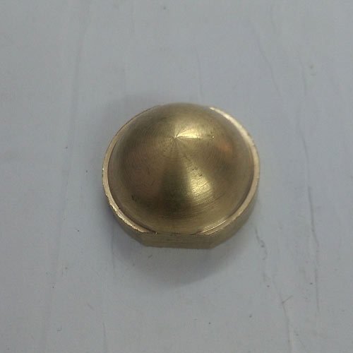 Polished Brass Round Plug, Size: 1 Inch