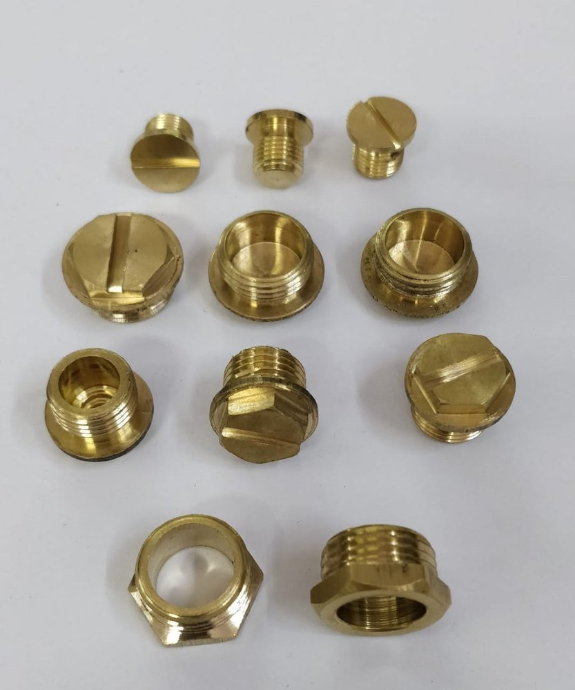 Polished Round Brass Drain Plugs