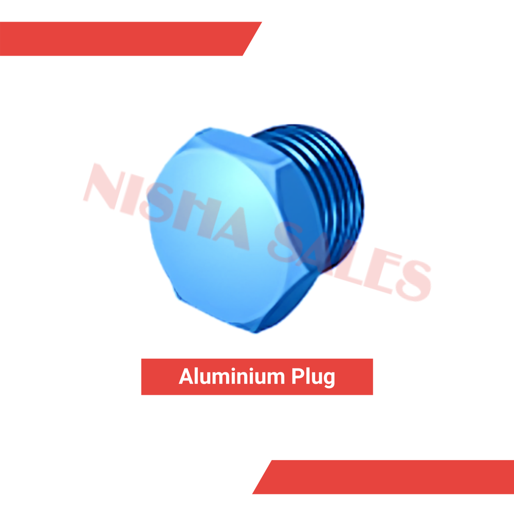 Male Aluminium Plug, For Pneumatic Connections, Thread Size: Variable