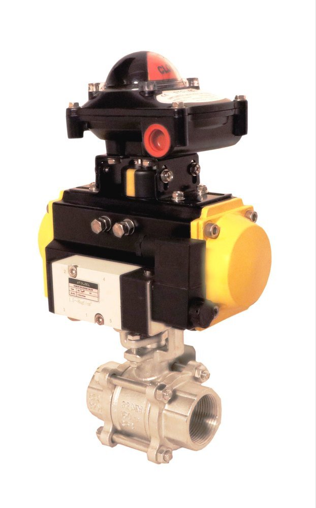 SS PN16 Pneumatic Operated Ball Valve, Size: 15nb To 200nb