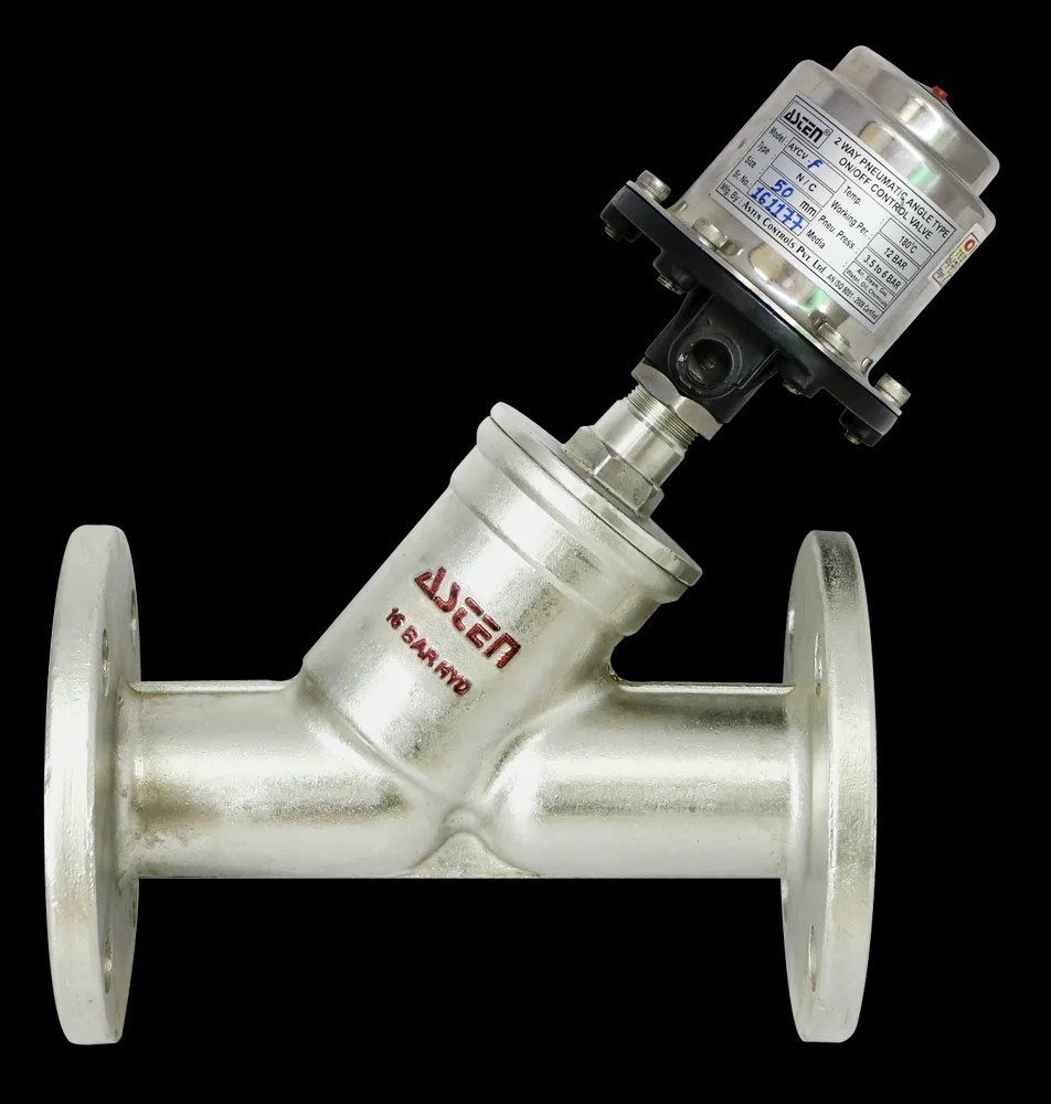 2/2 Way Angle Type On/Off Control Valve TC Ends