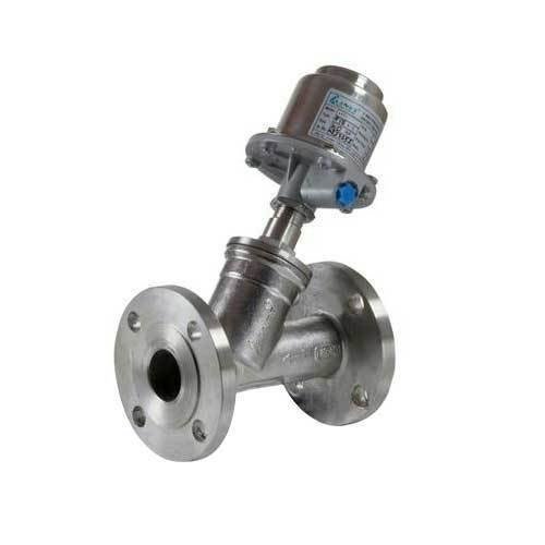 SS Pneumatic Angle Type Control Valve, Size: Standard