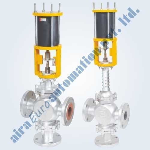 Upto 7 Kgs/Cm2 Pneumatic Cylinder Operated Control Valve, Size: 1/2 To 4