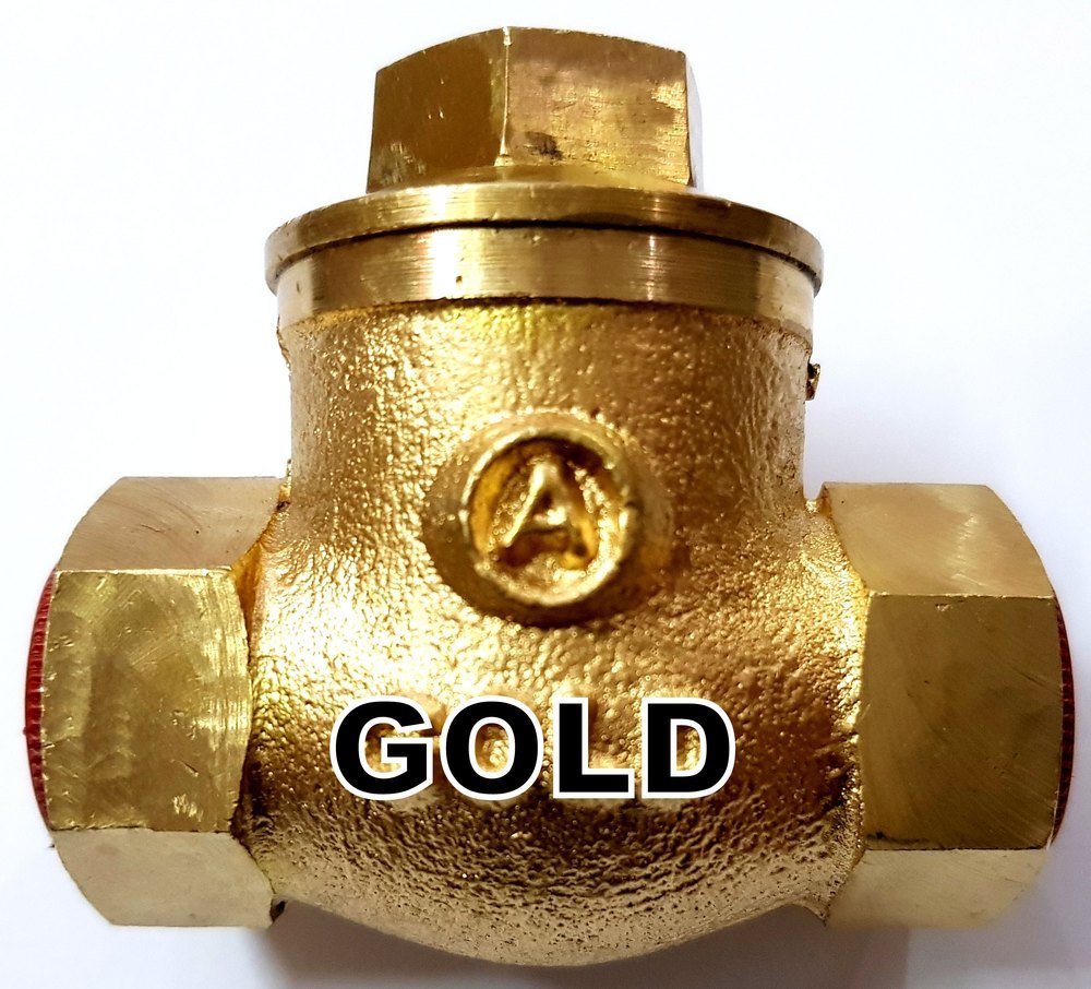 A GOLD Water Brass Swing Check Valve, Size: 15mm To 50mm