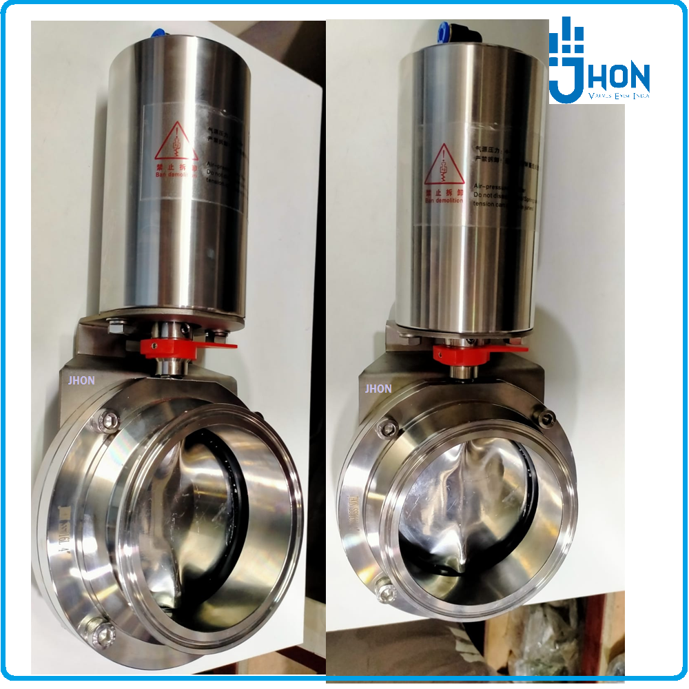 Stainless Steel Pneumatic Cylinder Butterfly Valve