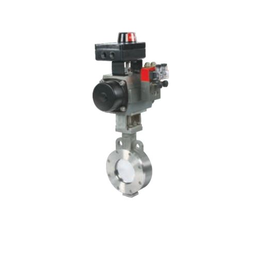 Micro Metal Seated Butterfly Valve with Actuator and Stay Put System