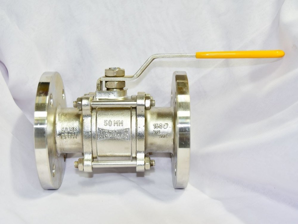 3 Pcs Stainless Steel Pneumatic High Pressure Ball Valve, For Water, Size: 15mm To 100mm