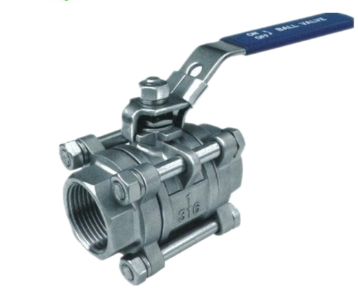 3PC Screwed Ends Ball Valve Reduce Bore