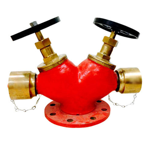 Mild Steel Double Head Fire Hydrant Valve, Size: 63mm