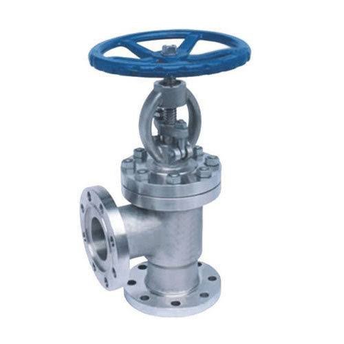 Wcb Leader Angle Globe Valve Flanged Ends, End Connection: 150